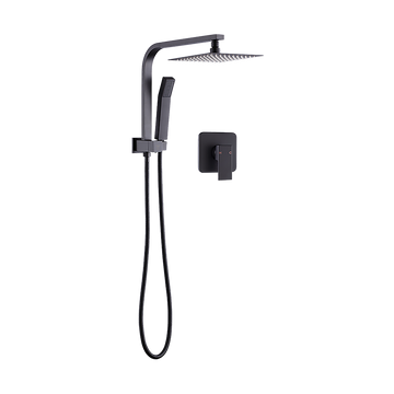 Della Francesca Rain Shower Head Set Dual High Pressure Matte Black