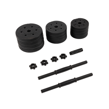 20kg Dumbbell Set Home Gym Weights Bar with Plates for Strength Training