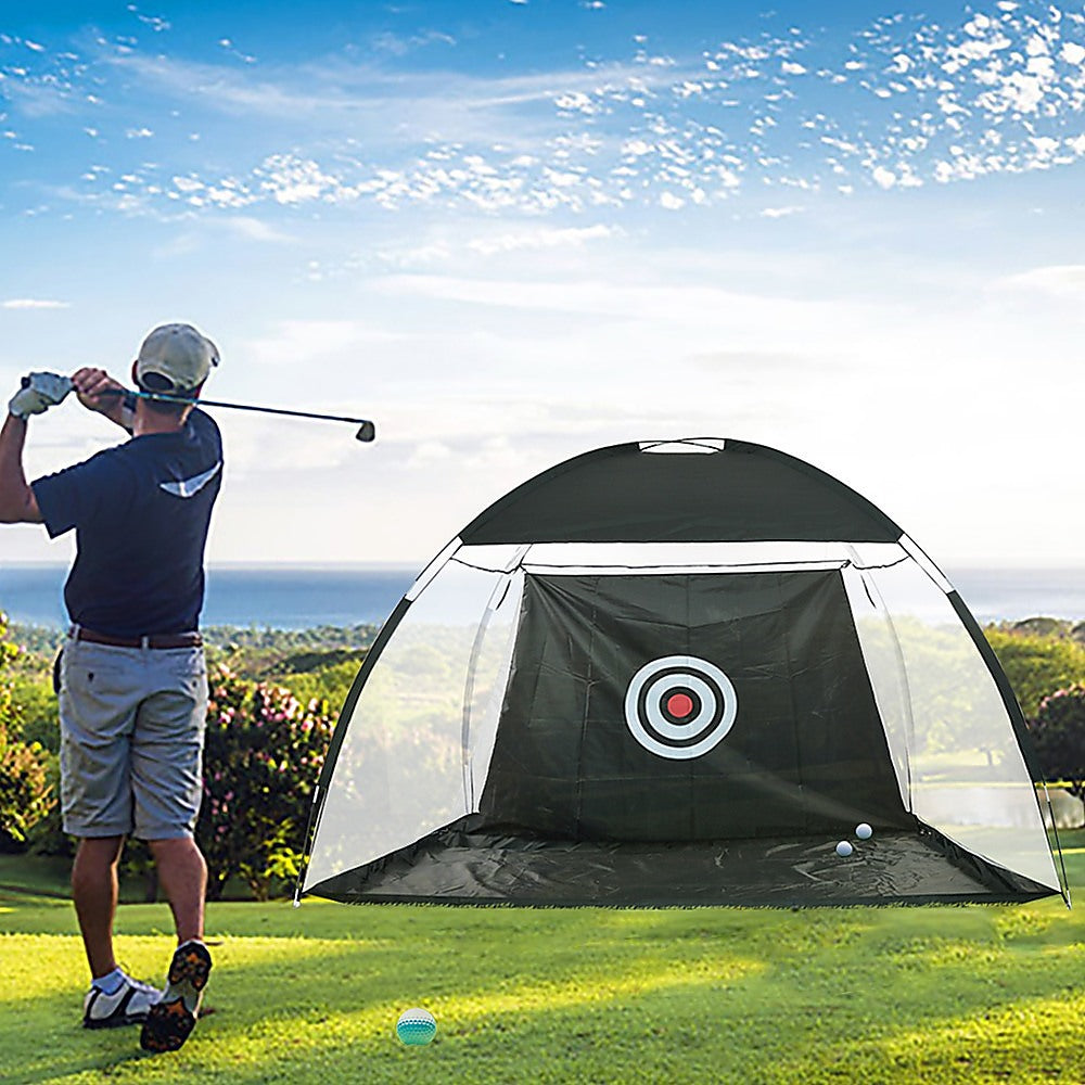 Indoor Outdoor Golf Practice Net 3m Portable Swing Training Net Black