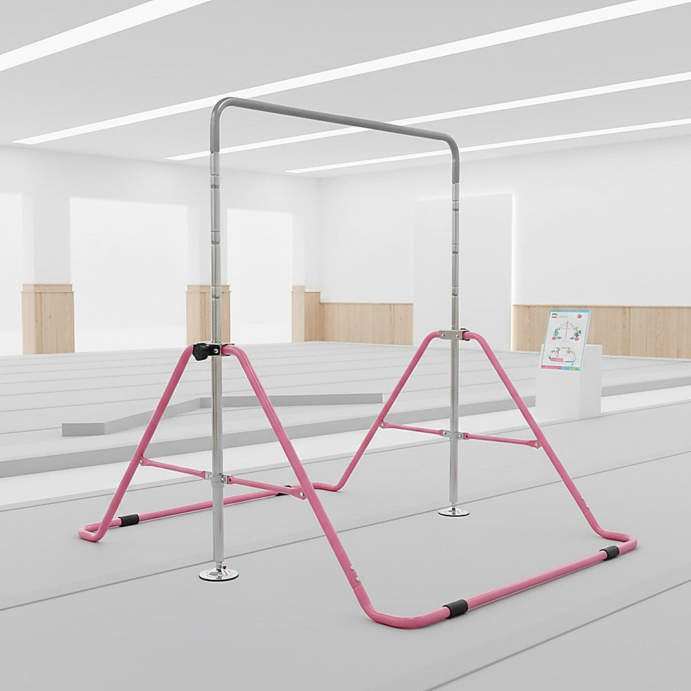 Randy Travis Machinery Kids Adjustable Gymnastics Bar 83-127cm Pink 60kg