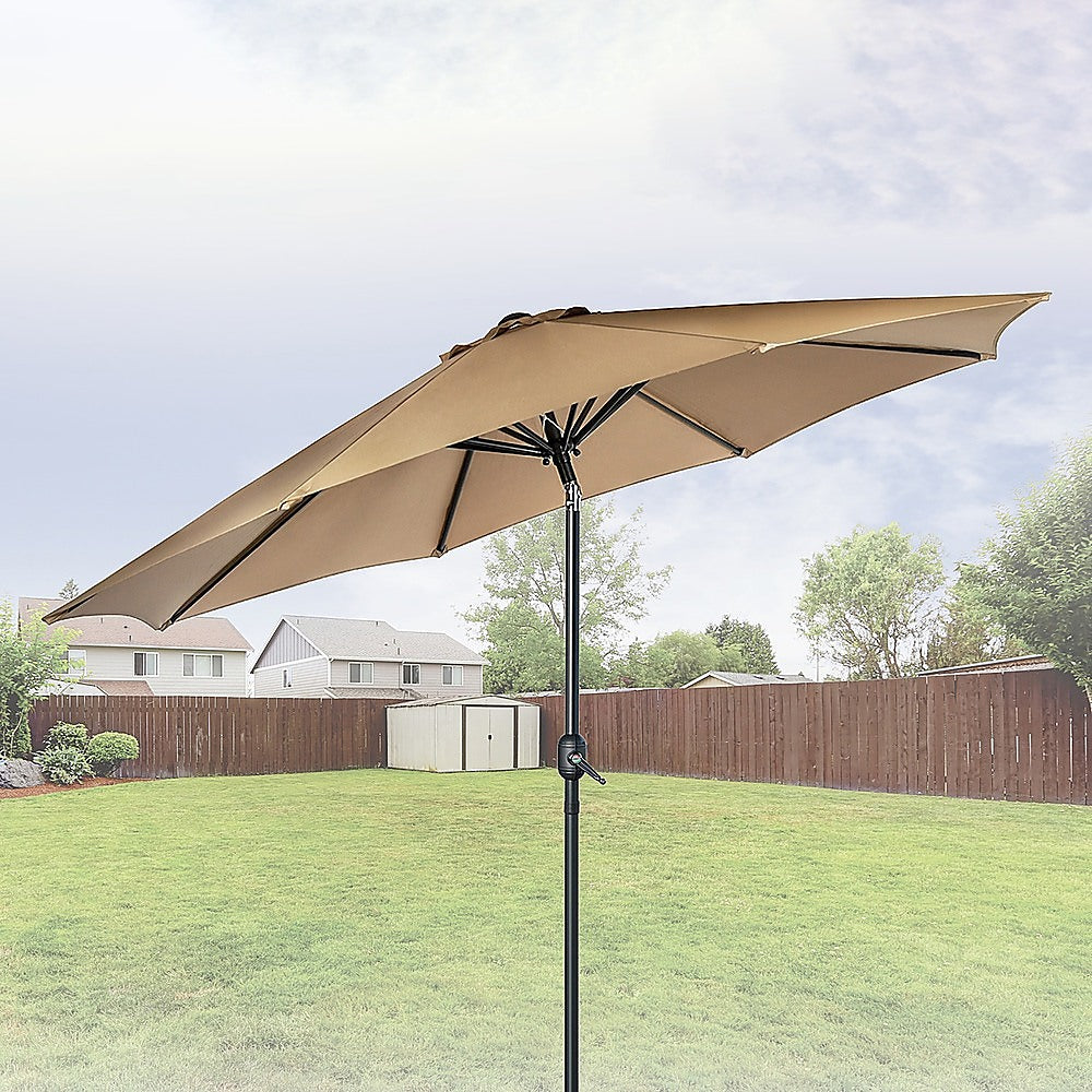 Randy Travis Machinery Centre Post Umbrella 270cm Cocoa