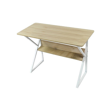 Randy Travis Machinery Computer Desk with Under Shelf K-Shaped Legs