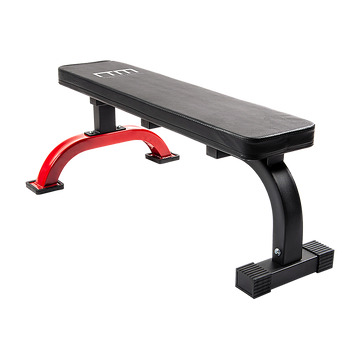 Flat Bench Press for Home Gym Steel Frame 300kg Capacity Black Red
