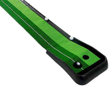 Putting Green Mat with Ball Return 2.5m for Indoor Golf Practice