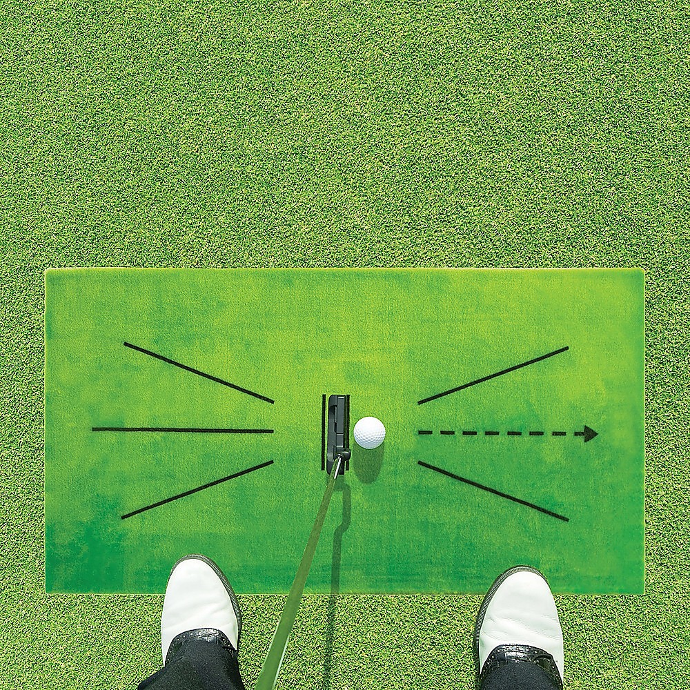 Golf Swing Training Mat Green Portable Practice Putting Aid 60x30cm