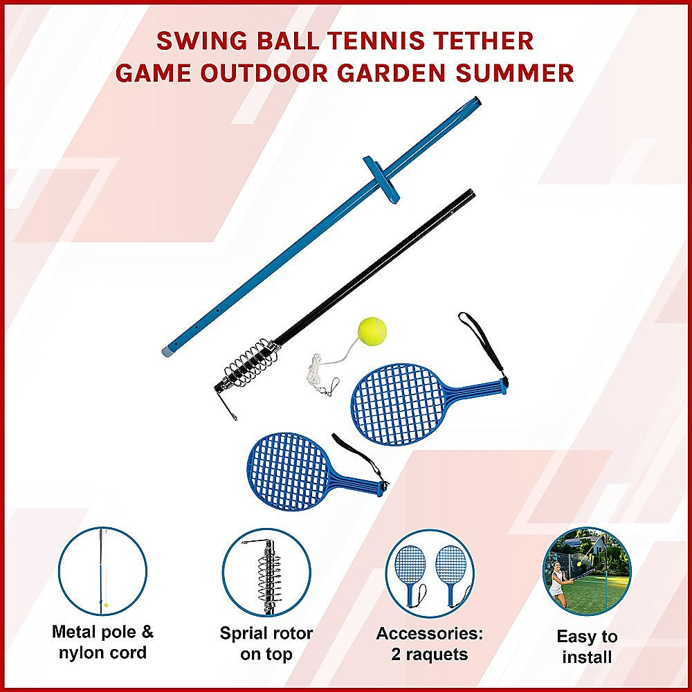 Swing Ball Tennis Tether Game Set with Metal Pole for Backyard