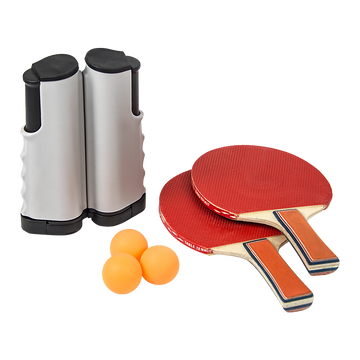 Portable Table Tennis Set with Net Paddles Balls for Travel Office
