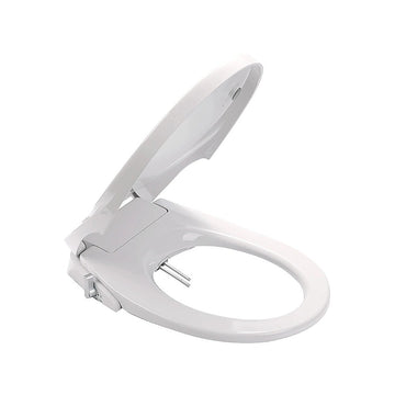 Randy Travis Machinery Non Electric Bidet Toilet Seat O-Shape Cover White