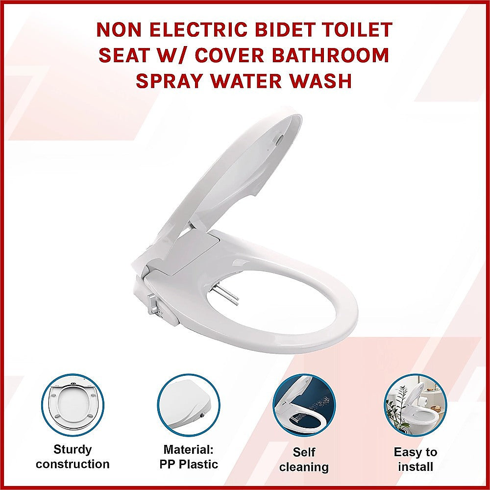Randy Travis Machinery Non Electric Bidet Toilet Seat O-Shape Cover White