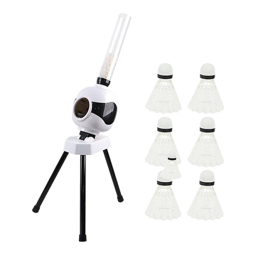 Automatic Badminton Ball Launcher Machine Adjustable Angle Portable