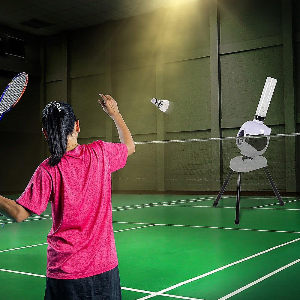 Automatic Badminton Ball Launcher Machine Adjustable Angle Portable