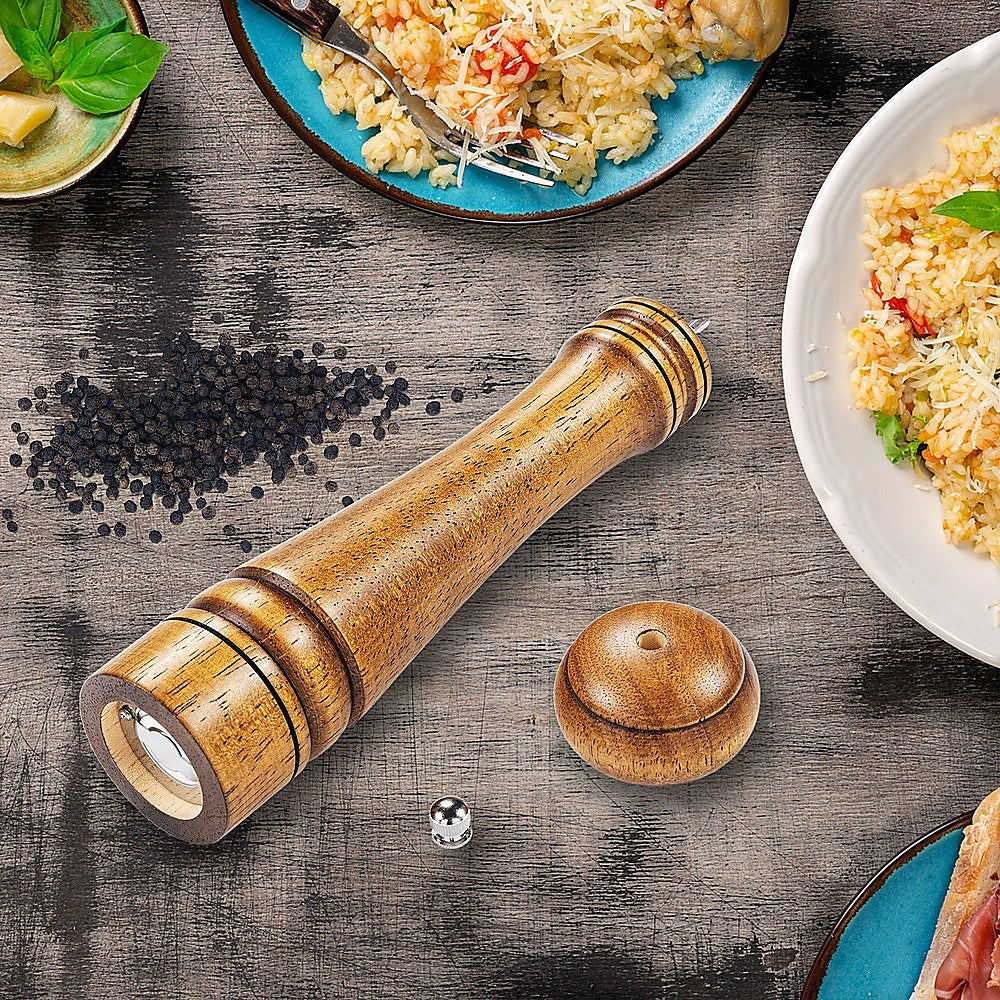 Manual Pepper Grinder Ceramic Blade Wood 25cm