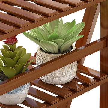 Randy Travis Folding Bamboo Plant Stand Indoor Outdoor 100cm