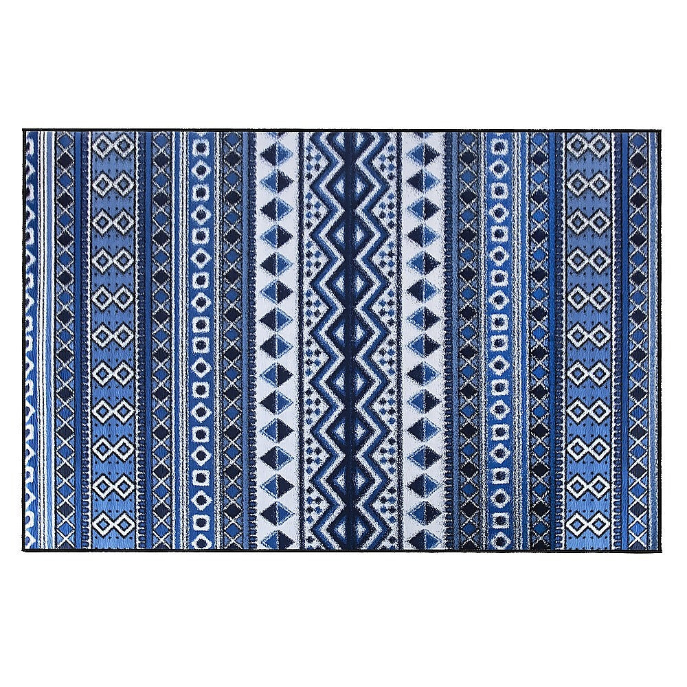 Vortaz Blue Ethnic Floor Rug Modern Area Carpet Blue 200x300cm