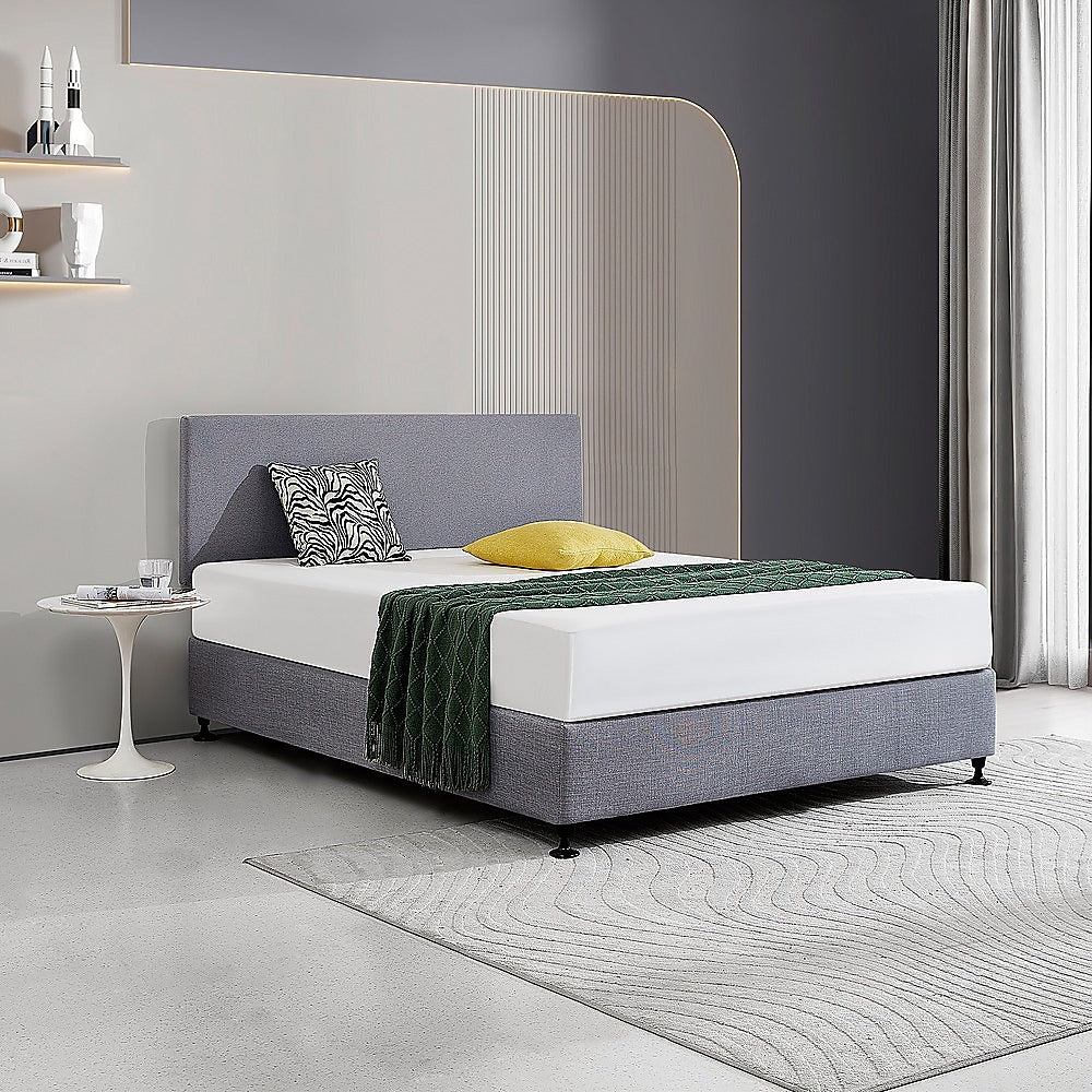 Vortaz Deluxe Linen Headboard Bedhead Queen Slate Ash