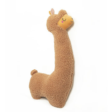 Giant Alpaca Llama Plush Toy Stuffed Pillow 100cm Light Brown