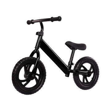 Kids Balance Bike with Training Wheels Adjustable Handlebars Seat 12 inch Black