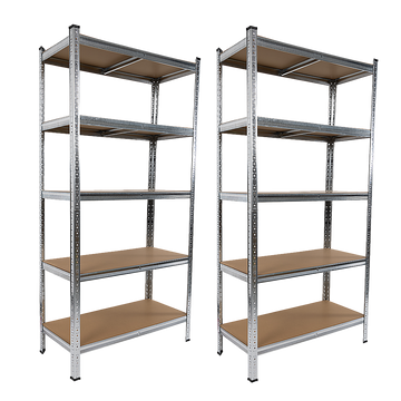 Vortaz Heavy Duty Garage Storage Shelf Rack 5-Tier 200kg Silver Steel