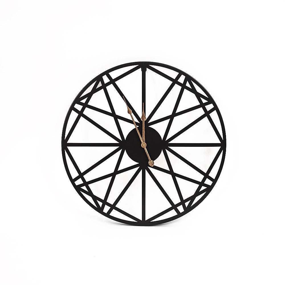 Outdoor Wall Clock Iron 50cm Weather Resistant Garden