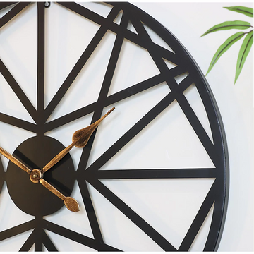 Outdoor Wall Clock Iron 50cm Weather Resistant Garden
