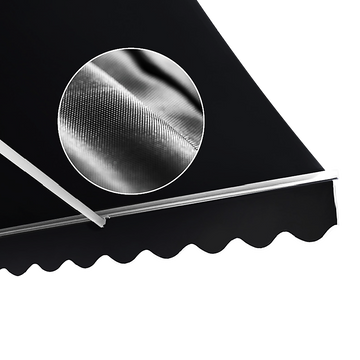 Bariloche Folding Arm Awning UV and Wind Resistant 3.0m x 2.5m Black