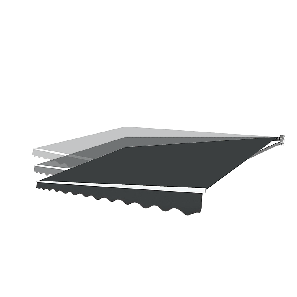 Bariloche Motorised Outdoor Folding Arm Awning Retractable Grey 3x2.5m