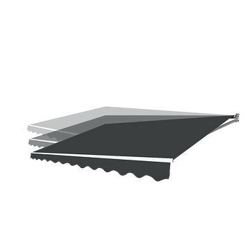 Bariloche Motorised Outdoor Folding Arm Awning Retractable Grey 4x2.5m