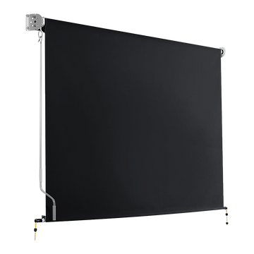 Bariloche Straight Drop Screen Awning UV Resistant 2.1m x 2.5m Black
