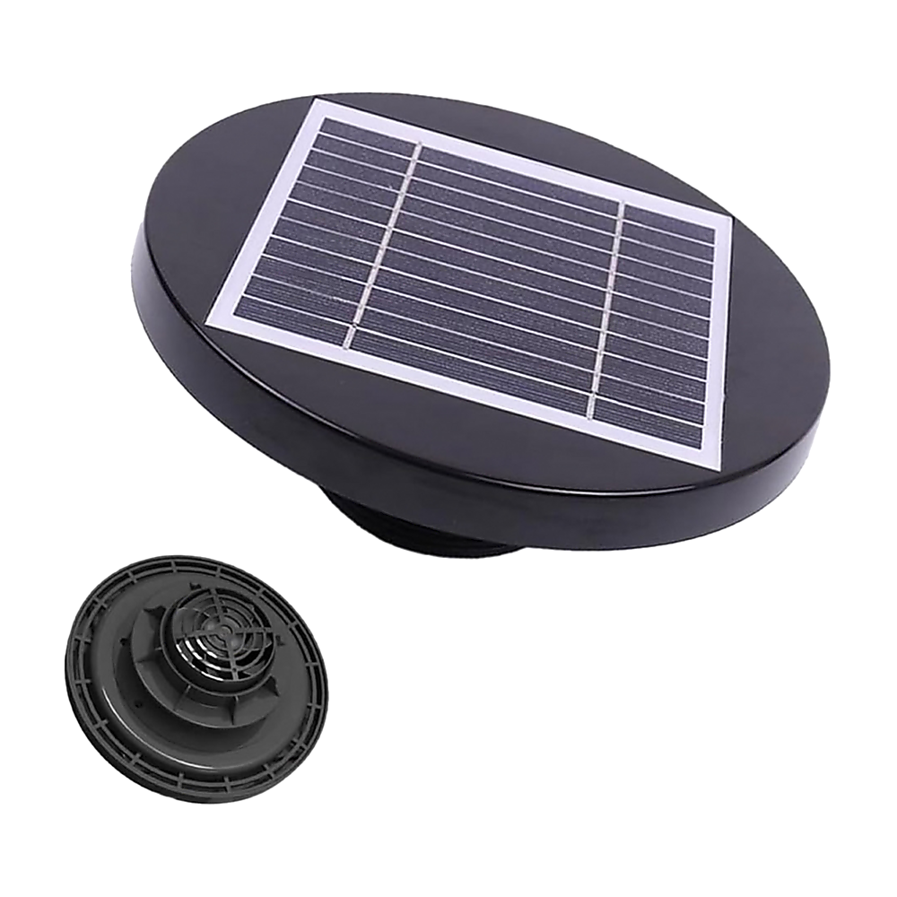 Solar-Powered Roof Vent Fan 200mm Air Extractor for Sheds Caravans