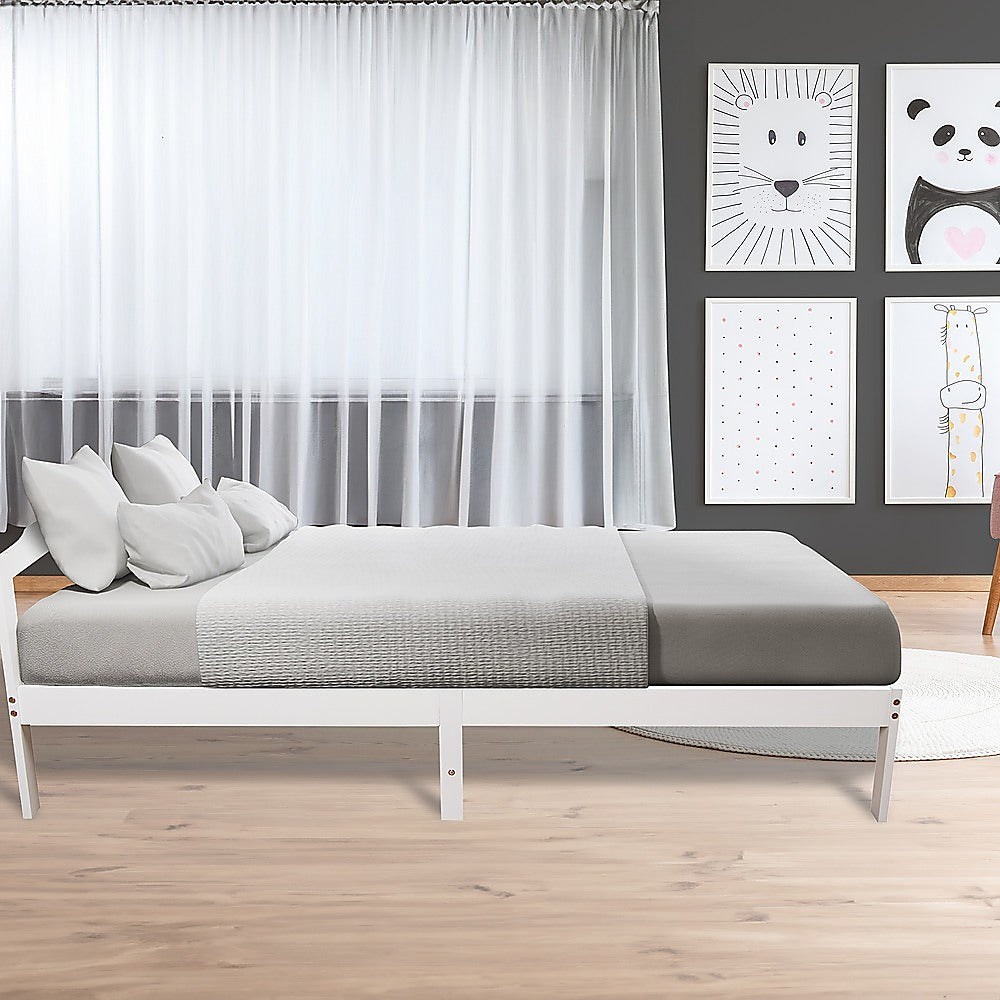 Pine Wood Bed Frame Single Natural Timber