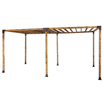 Pergola Brackets Matte Black Steel DIY Kit Double with Top Rafters