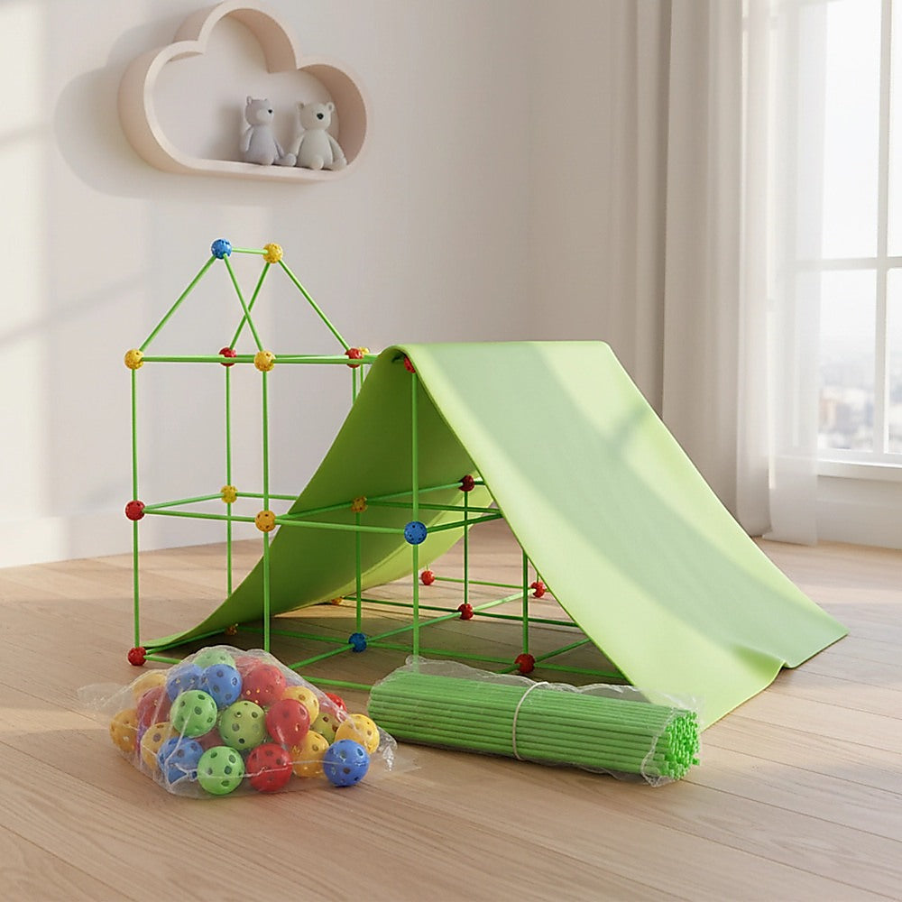 217-Piece Kids Construction Fort Building Set Play House Tent