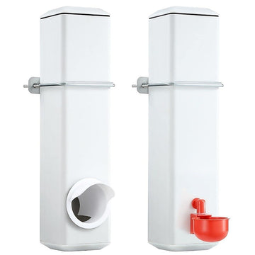 Automatic Poultry Feeder and Waterer Set Rain-Proof 4L for Chicken Coop