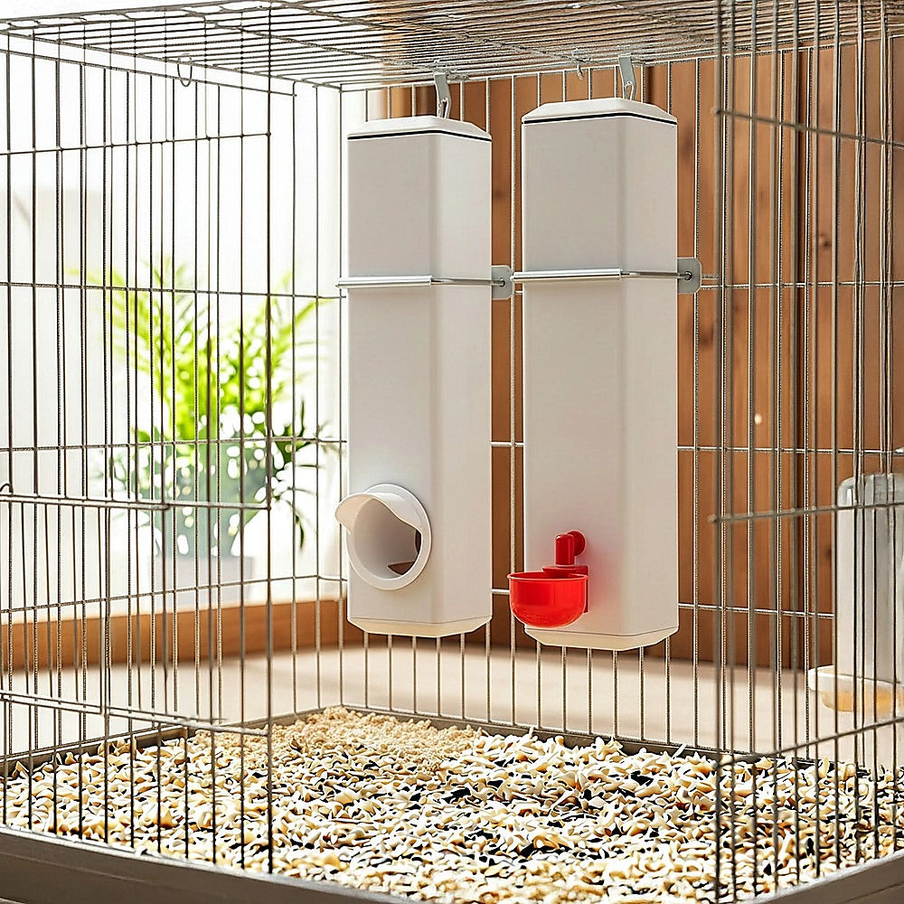 Automatic Poultry Feeder and Waterer Set Rain-Proof 4L for Chicken Coop