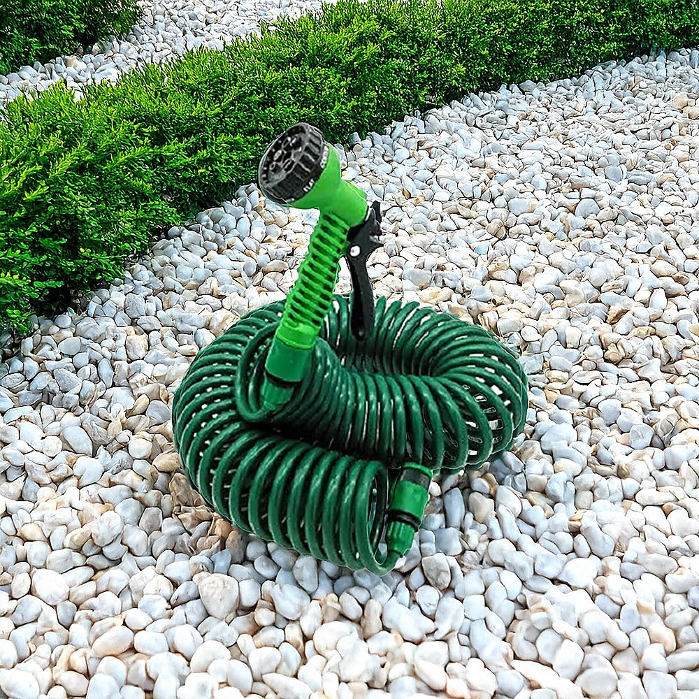 Randy Travis Machinery 30M Garden Hose Coil Kink-Resistant with Spray Gun