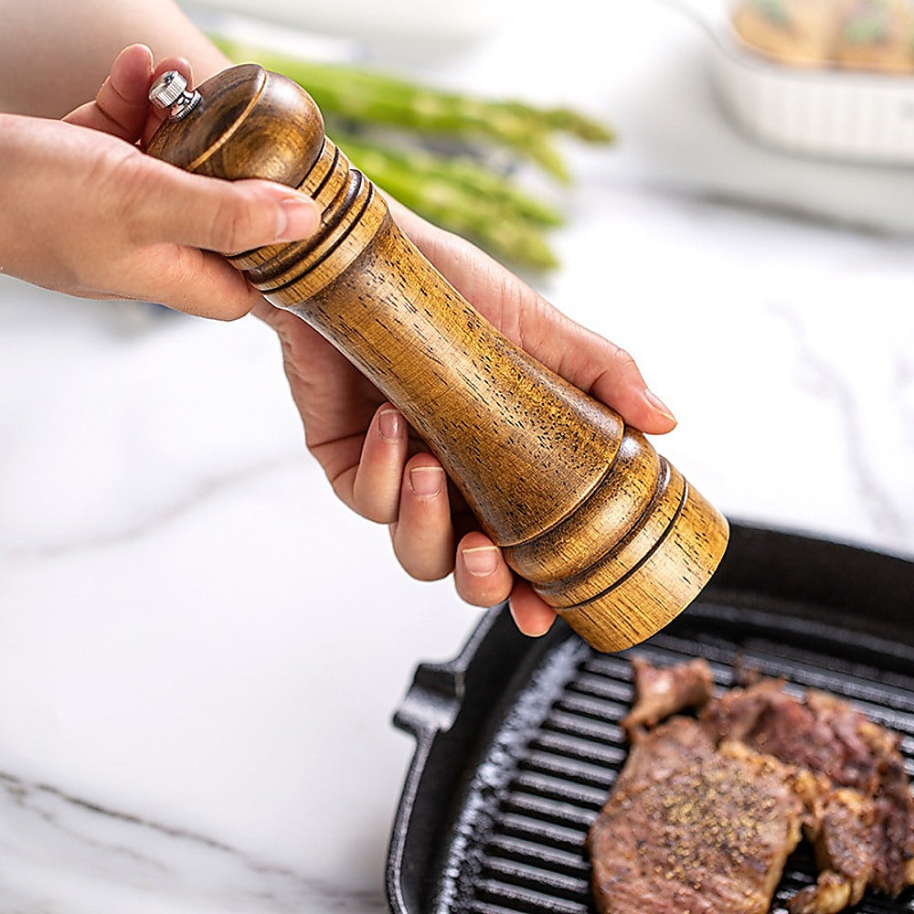 Randy Travis Machinery Wooden Salt and Pepper Grinder 21.5cm