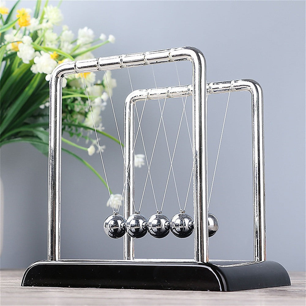 Newton's Cradle Steel Balance Ball Set Desktop Physics Toy Black