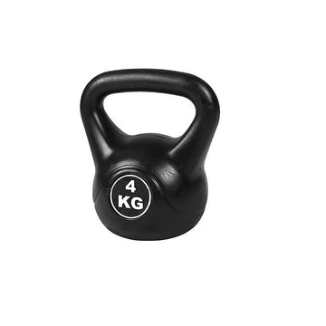 4kg Cast Iron Kettlebell for Home Gym Workouts Black