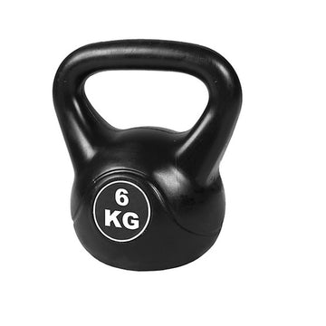 6kg Cast Iron Kettlebell for Home Gym Workouts Black
