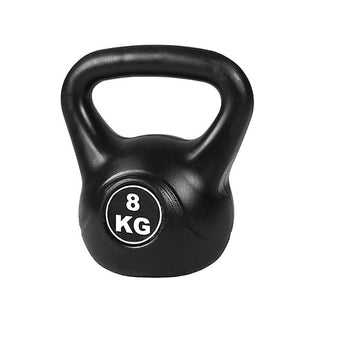 8kg Cast Iron Kettlebell for Home Gym Workouts Black