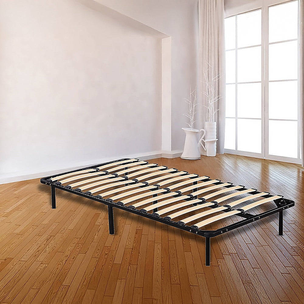Steel Platform Bed Frame with Under Bed Storage King Single