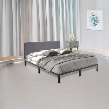 Heavy Duty Metal Bed Frame King Single Black Steel