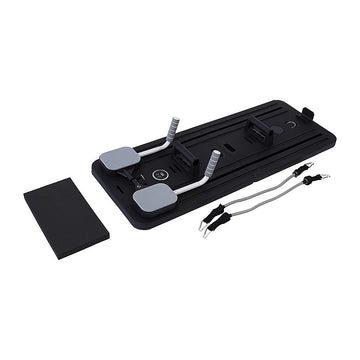 Ab Roller Board Core Strength Trainer with Resistance Bands Black