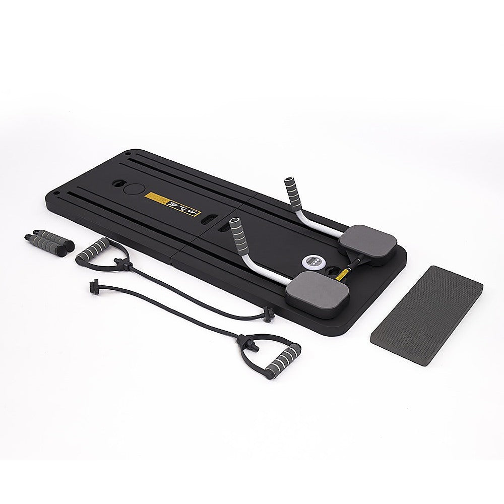 Ab Board Core Trainer with Resistance Bands Foldable Grey