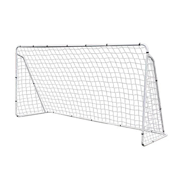 Portable Soccer Goal 3.6x1.8m Heavy-Duty Steel Frame White