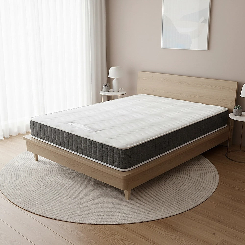 Palermo King Single Spring Mattress Medium Firm Quilted 15-17cm