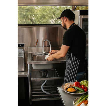 Vortaz Freestanding Commercial Kitchen Sink 120x50cm Utility Basin