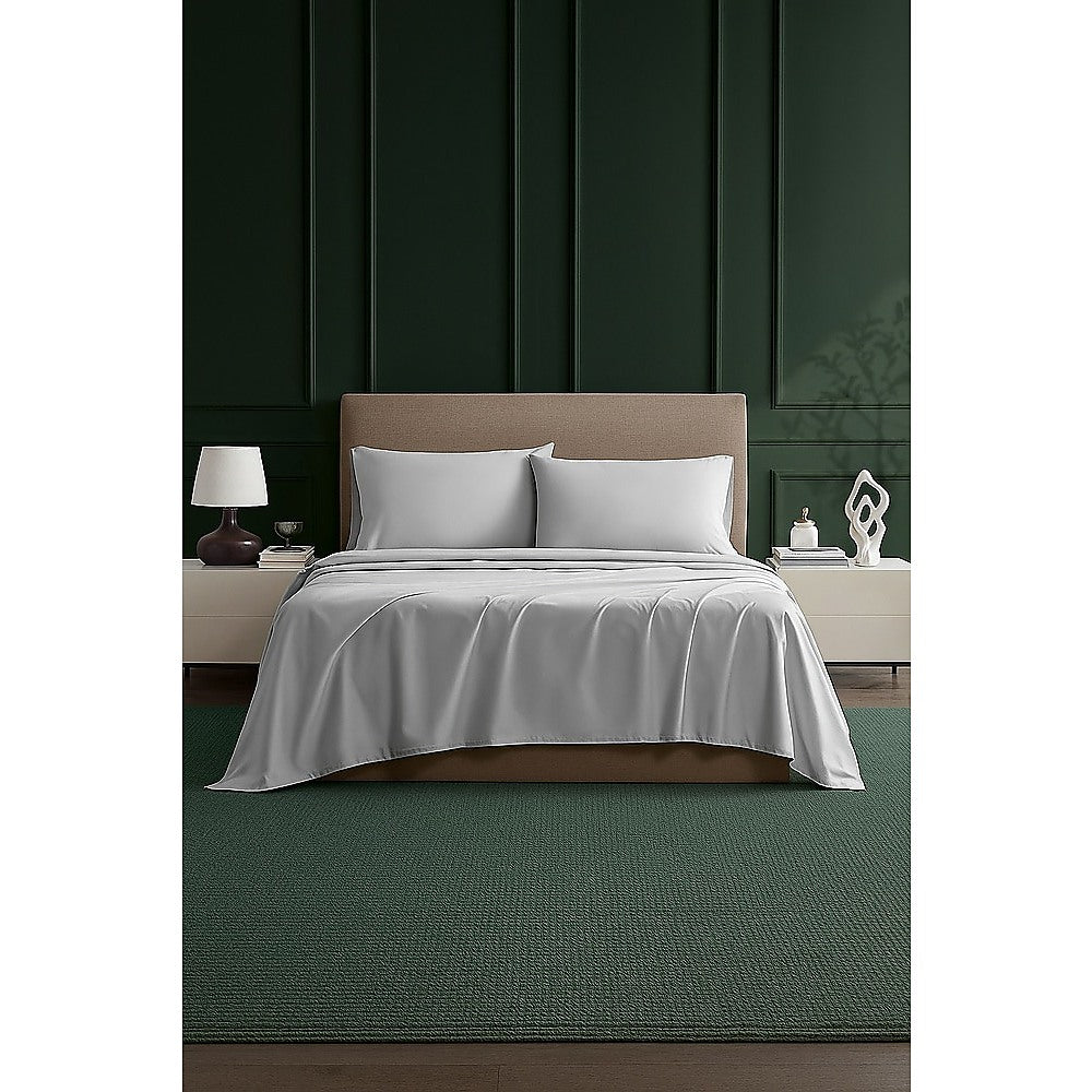 Double 1800 Series Microfiber Bed Sheet Set Deep Pocket White