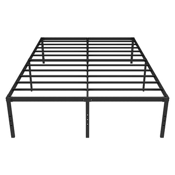 Steel Queen Bed Frame 45cm High Platform Underbed Storage Black