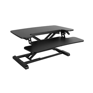 Randy Travis Bamboo Desk Converter Sit Stand Workstation Black